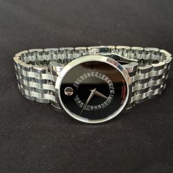 Movado Automatic Men's Stainless Steel Wristwatch Black Red Label 0606284