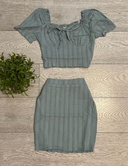 Sage skirt set (small-large)