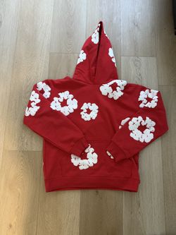 Red Denim Tear Hoodie 