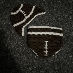 Football Baby Beanie & Diaper Cover