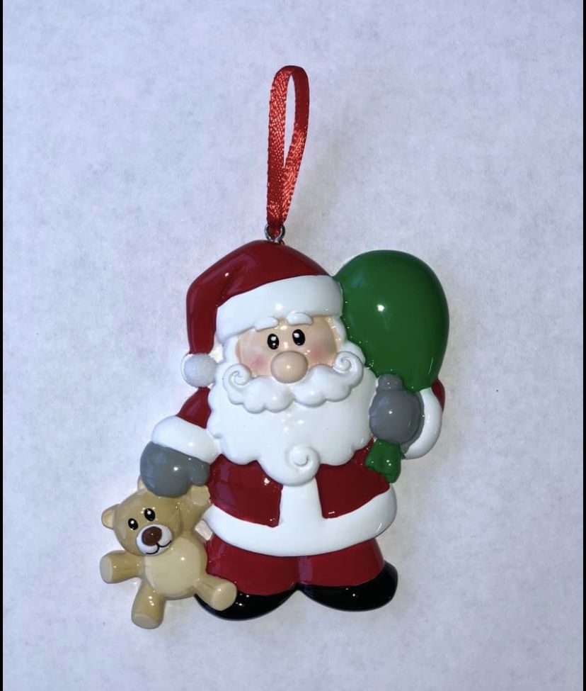 Santa's Toy Bag Personalized Christmas Ornament