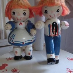 Vintage Raggedy Anne & Andy Lamp 