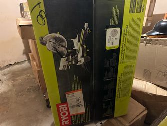 New in Box Ryobi 10" sliding Saw W/LED cut line indicator