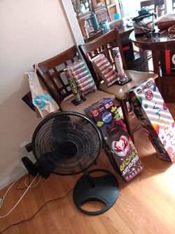 Chairs and fan