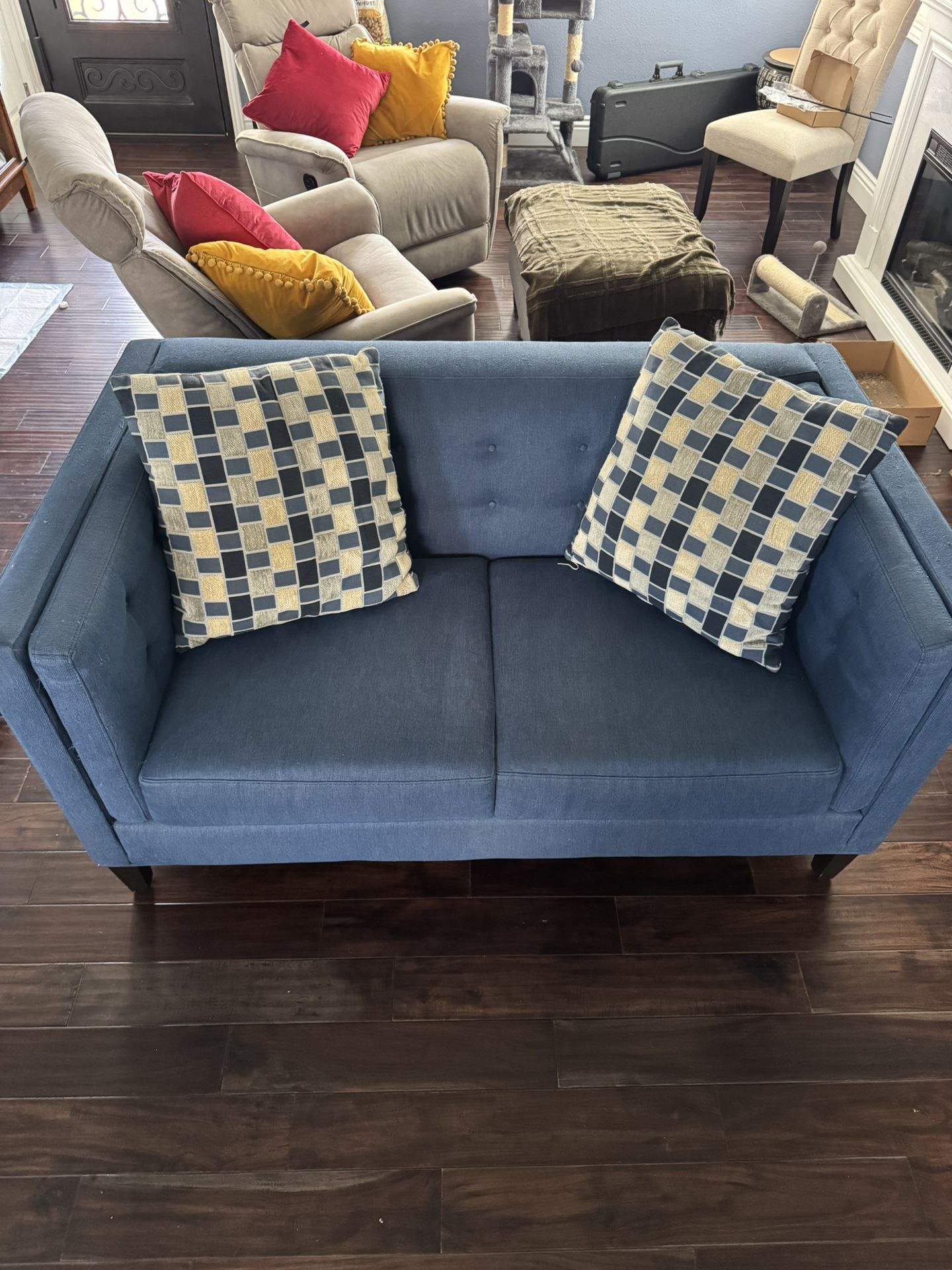Blue Loveseat Couch
