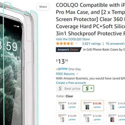 iPhone Case 11ProMax W One Screen protector 