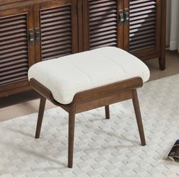 Walnut Brown Small Ottoman Bench