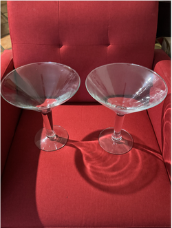 Oversized Glass Martini Glasses