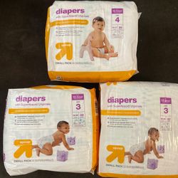 Up & Up Diapers Size 3 and 4