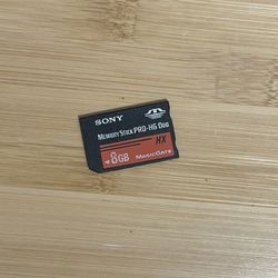 sony 8gb memory stick pro duo memory card for digital cameras and PSP  Tested works