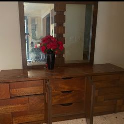 Real Oak Wood Dresser Set