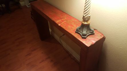 New hand made rustic console table 48 x 9 x 31
