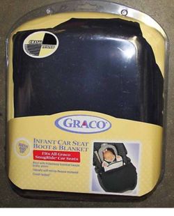 GRACO INFANT CAR SEAT BOOT & BLANKET FOR ALL SNUGRIDE CAR SEATS - NEW