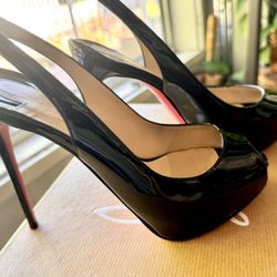 Black Christian Louboutin High Heels Designer Pumps Red Bottom Shoes