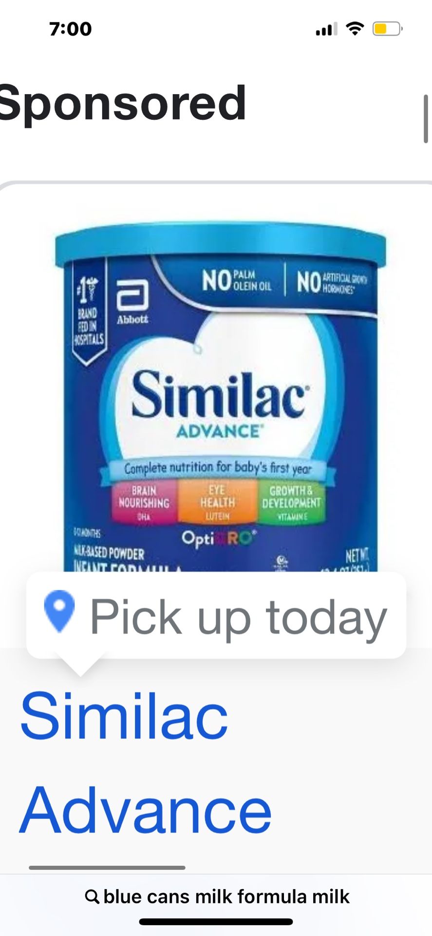 Similac Cans