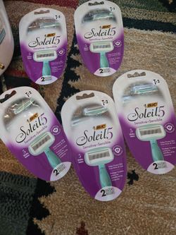 5 Packs of Bic Soleil 5 Sensitive Disposable Razors