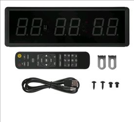 Gym Timer,LED Interval Timer Digital Countdown Wall Mounted Clock Fitness Timer,Digits Down/Up Clock Stopwatch for Home
