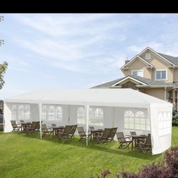 10 X 30 Feet Canopy Tent With 5 Removable Sidewalls For Party