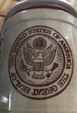 Crock Stoneware Cheese Crock The Great Seal Of The United States Of America