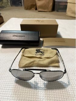Authentic Burberry Aviator Sunglasses – Unisex – Complete Set