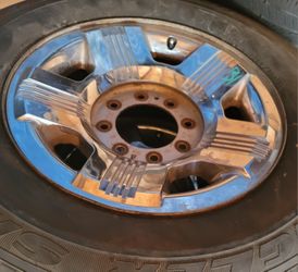 F250 - F350 18 Inch 5 Chrome Spoke Steel Wheels Full-Set And Matching Spare With Good Tires (Model 2008-2010) $575 OBO
