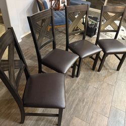 4 Dinning Room Set Chairs with 1 Bench