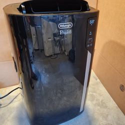 10,000 BTU 3-Speed 500 sq. ft. DeLonghi Portable Air Conditioner, 4-1: Cooling, Heating, Dehumidifying, and Fan, as photos