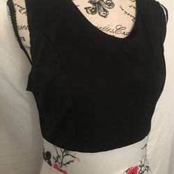 Black +White Floral Dress