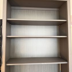 Gray IKEA Hemnes bookshelf 
