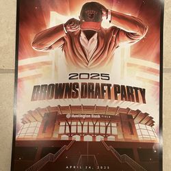 NFL Cleveland Browns 2025 Draft Party 4/24/25 Mini Poster