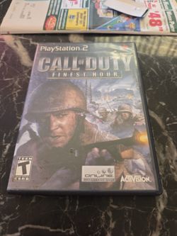 Call of duty finest hour Playstation 2 game