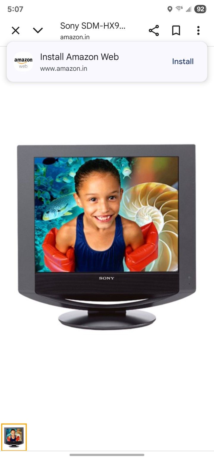 Sony SDM-HS93/G Flat Panel 19 Inch LCD Monitor Gray Grey Black