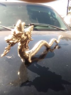 Solid brass serpent statue