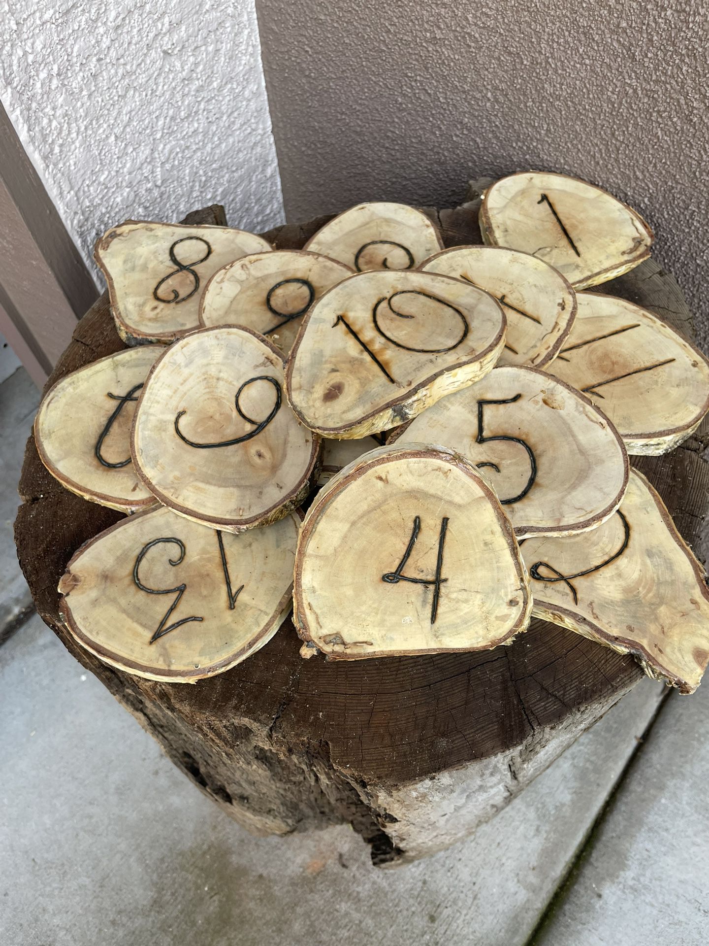 Wooden Table Markers