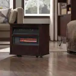 Duraflame 1500-Watt Infrared Quartz Cabinet Indoor Electric Space Heater with Thermostat and Remote Included