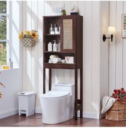 Boho Over the Toilet Storage Cabinet