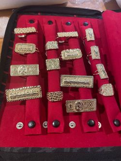 15 RINGS/ANILLOS GOLD NUGGET🔥💯(GOLD FILLED/ORO LAMINADO)📲