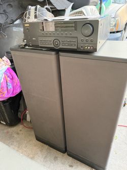 Vintage Mitsubishi Tower Speaker System W/ KLH  Digital Receiver