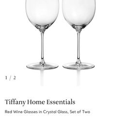 Tiffany and Co. Red Wine Glasses