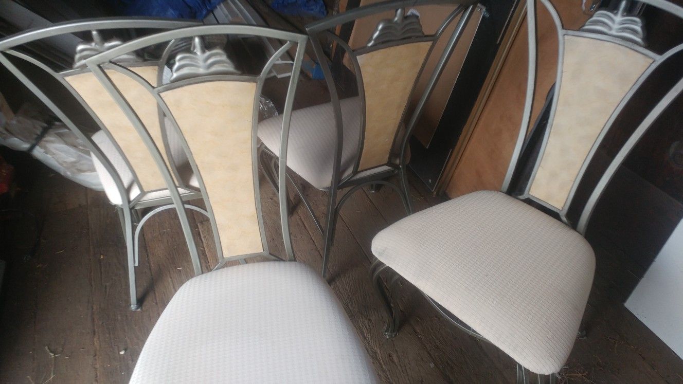 Heavy Solid Metal Fabric Modern Chairs Set Juego De Sillas