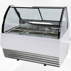 NSF 10 pan Gelato Display Showcase Dipping Cabinet DW-10R