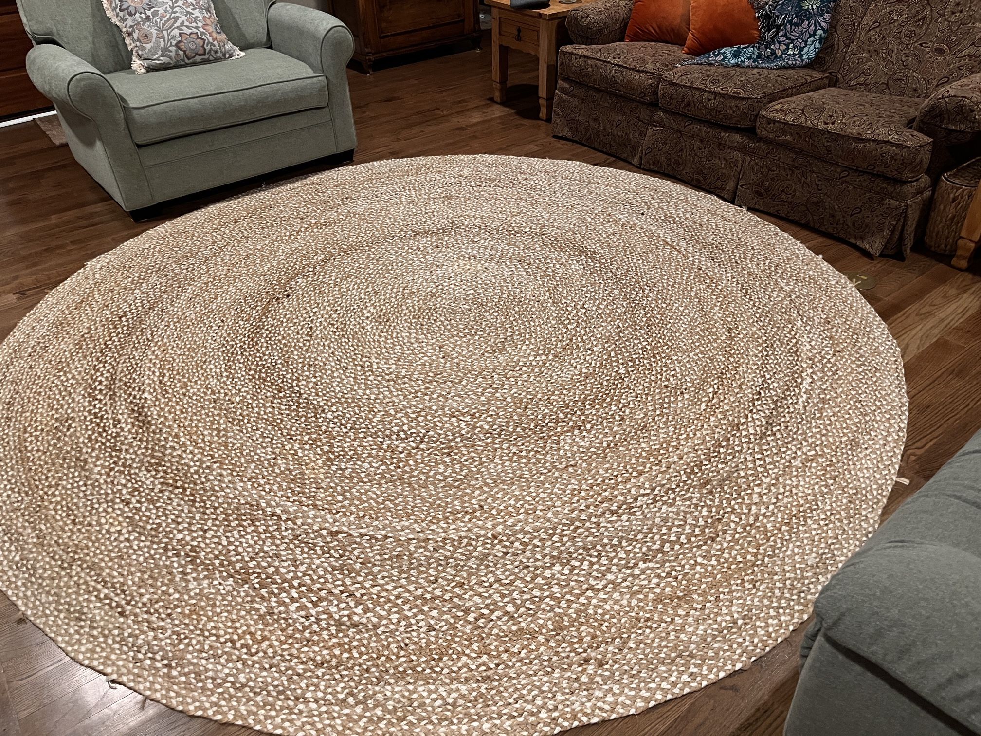 10 Foot In Diameter Jute Area Rug