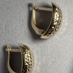 14k Solid Gold Earrings 