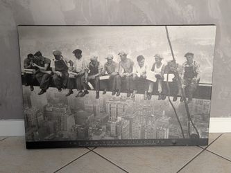 Canvas Painting "Lunch Atop a Skyskraper" New York Collection