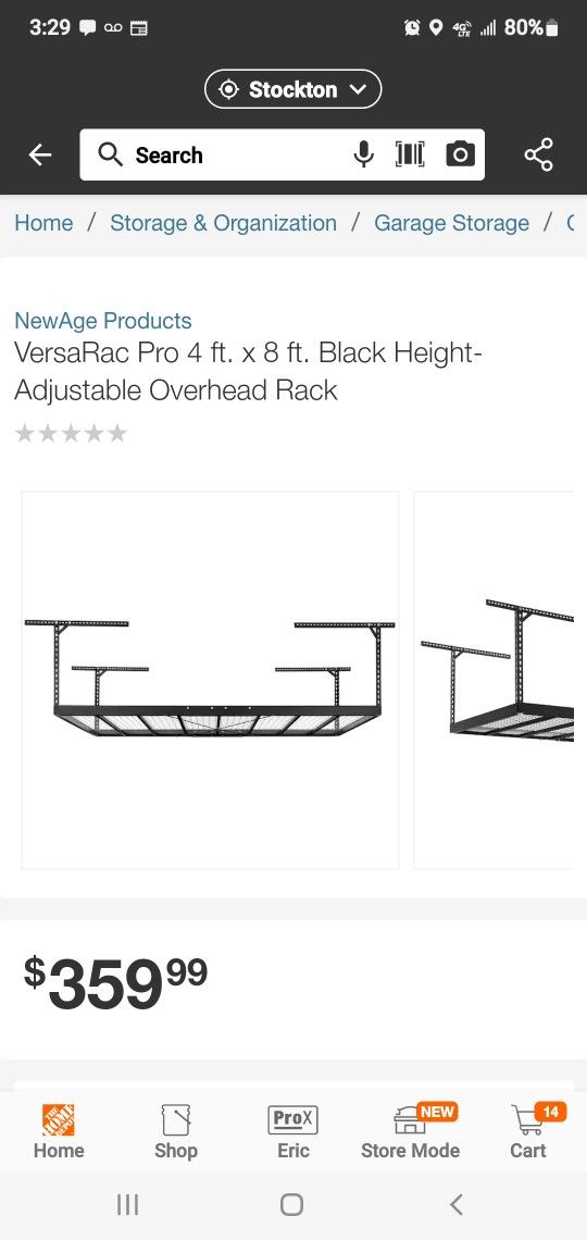 Overhead Storage Rack