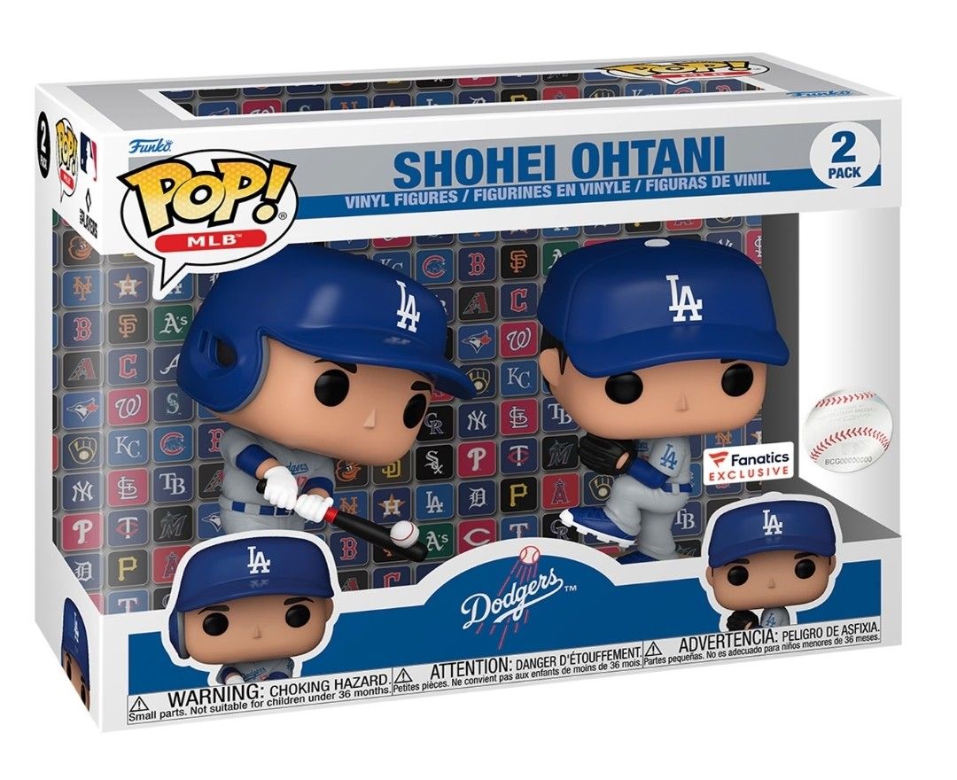 Los Angeles Dodgers Shohei Ohtani Funko Fanatics Exclusive Two-Pack POP! Figure Set