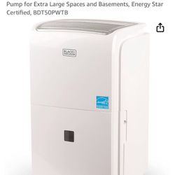 BLACK+DECKER 4500 Sq. Ft. Dehumidifier With Drain Pump For Extra Large Spaces And Basements, Energy Star Certified, BDT50PWTB 4500 + Sq. Ft