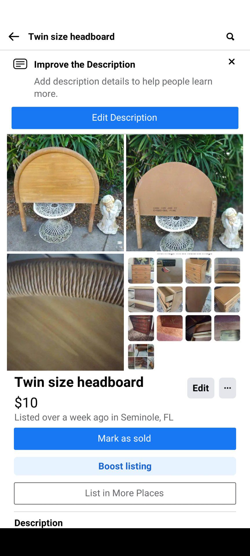 Twin Size Headboard 