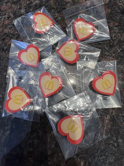 McDonald’s Cares Heart Pins – Lot of 8 – 2015 Collectible