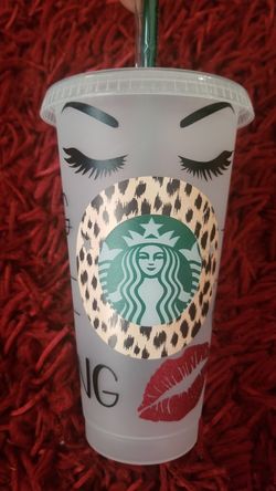 Starbucks Venti tumbler lashes long coffee strong